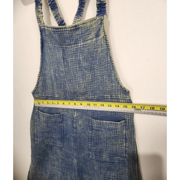 Zenana Women's Medium Washed Hazel Blue Wide Leg Overall Size S - Picture 4 of 7